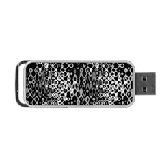 Black And White Modern Abstract Design Portable Usb Flash (two Sides) by dflcprintsclothing