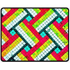 Pop Art Mosaic Fleece Blanket (medium)  by essentialimage365