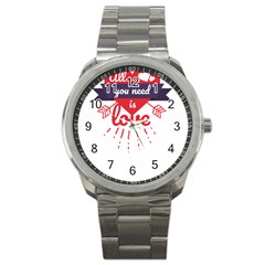 All You Need Is Love Sport Metal Watch by DinzDas