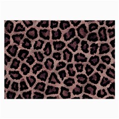 Realistic Leopard Fur Pattern, Brown, Black Spots Large Glasses Cloth by Casemiro