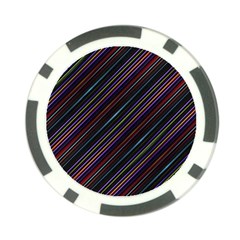 Dark Multicolored Striped Print Design Dark Multicolored Striped Print Design Poker Chip Card Guard by dflcprintsclothing