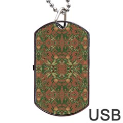 Modern Tropical Motif Print Dog Tag Usb Flash (two Sides) by dflcprintsclothing