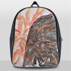 Painted Petals School Bag (xl) by kaleidomarblingart