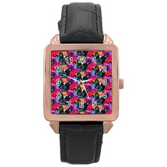 Doggy Rose Gold Leather Watch  by Sparkle