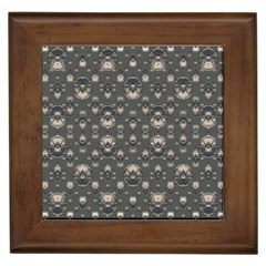 Modern Geometric Ornate Pattern Design Framed Tile by dflcprintsclothing