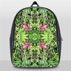 Emerald Patterns School Bag (xl) by kaleidomarblingart