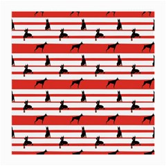 Doberman Dogs On Lines Medium Glasses Cloth (2 Sides) by SychEva