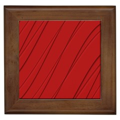 Print Cornell Red Pattern Design Framed Tile by dflcprintsclothing