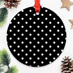 1950 Black White Dots Ornament (round) by SomethingForEveryone