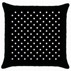 1950 Black White Dots Throw Pillow Case (black) by SomethingForEveryone