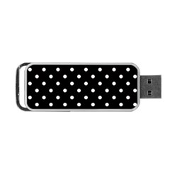 1950 Black White Dots Portable Usb Flash (one Side) by SomethingForEveryone