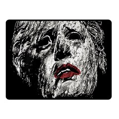 Creepy Head Sculpture Artwork Fleece Blanket (small) by dflcprintsclothing