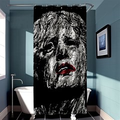 Creepy Head Sculpture Artwork Shower Curtain 36  X 72  (stall)  by dflcprintsclothing