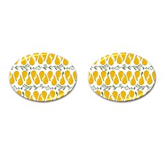 Juicy Yellow Pear Cufflinks (oval) by SychEva