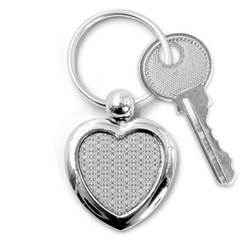 Modern Tribal Black And White Ornate Stripes Key Chain (heart) by dflcprintsclothing