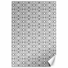 Modern Tribal Black And White Ornate Stripes Canvas 20  X 30  by dflcprintsclothing