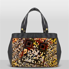 Root Humanity Bar And Qr Code Combo In Brown Oversize Office Handbag by WetdryvacsLair