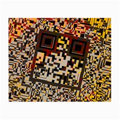 Root Humanity Bar And Qr Code Flash Orange And Purple Small Glasses Cloth by WetdryvacsLair