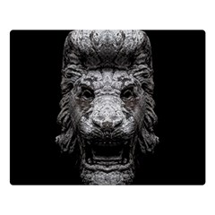 Creepy Lion Head Sculpture Artwork 2 Double Sided Flano Blanket (large)  by dflcprintsclothing