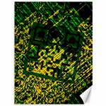 Root Humanity Bar And Qr Code Green and Yellow Doom Canvas 36  x 48  35.26 x46.15  Canvas - 1