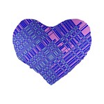 Root Humanity Barcode Purple Pink and Galuboi Standard 16  Premium Heart Shape Cushions Back