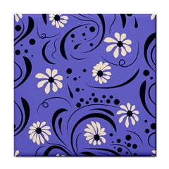 Folk Flowers Pattern  Tile Coaster by Eskimos