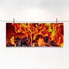 Fire-burn-charcoal-flame-heat-hot Hand Towel by Sapixe