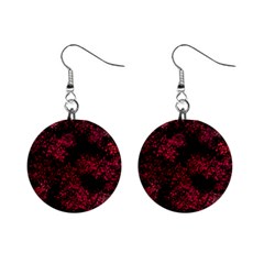 Red Abstraction Mini Button Earrings by SychEva