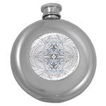 Mono Repeats Round Hip Flask (5 oz) Front