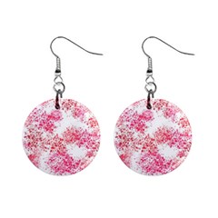 Red Splashes On A White Background Mini Button Earrings by SychEva