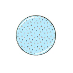 Cute Kawaii Dogs Pattern At Sky Blue Hat Clip Ball Marker by Casemiro