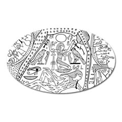 Egyptian-hieroglyphics-history-seb Oval Magnet by Sudhe