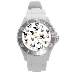 Dragon-phoenix-fire-bird-ancient Round Plastic Sport Watch (l) by Sudhe