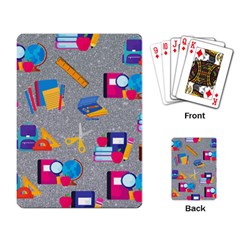 80s And 90s School Pattern Playing Cards Single Design (rectangle) by NerdySparkleGoth