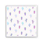 Purple And Blue Cacti Memory Card Reader (Square) Front