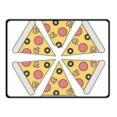 Pizza-slice-food-italian Fleece Blanket (small) by Sudhe