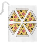 Pizza-slice-food-italian Drawstring Pouch (5XL) Back