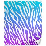 White tiger purple & blue animal fur print stripes Canvas 20  x 24  19.57 x23.15  Canvas - 1