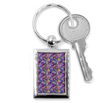 Multicolored Circles And Spots Key Chain (Rectangle) Front