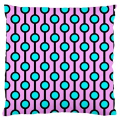 A Chain Of Blue Circles Large Flano Cushion Case (one Side) by SychEva