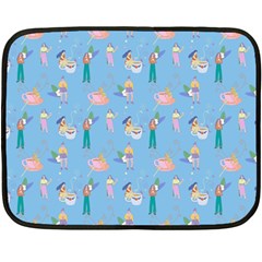 Beautiful Girls With Drinks Fleece Blanket (mini) by SychEva