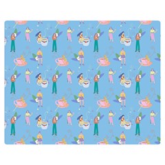 Beautiful Girls With Drinks Double Sided Flano Blanket (medium)  by SychEva