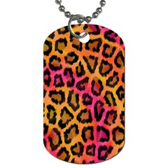 Leopard Print Dog Tag (one Side) by skindeep