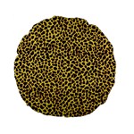 Fur-leopard 2 Standard 15  Premium Flano Round Cushions Front