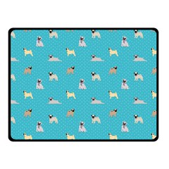 Funny Pugs Fleece Blanket (small) by SychEva