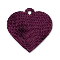 Reptile Skin Pattern 2 Dog Tag Heart (one Side) by skindeep