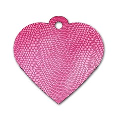 Reptile Skin Pattern 3 Dog Tag Heart (one Side) by skindeep