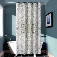 Mono Repeats Shower Curtain 36  X 72  (stall)  by kaleidomarblingart