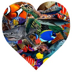 Under The Sea 5 Wooden Puzzle Heart by impacteesstreetwearcollage