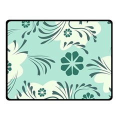 Folk Flowers Pattern  Fleece Blanket (small) by Eskimos